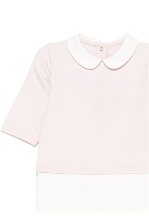 tutina in cotone rosa FENDI KIDS | BUK1468RAF0C11